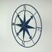 Blue - Image 2 - 28-Inch Diameter Distressed Blue Finish Metal Nautical Compass Rose Wall Hanging - Rustic Navigational