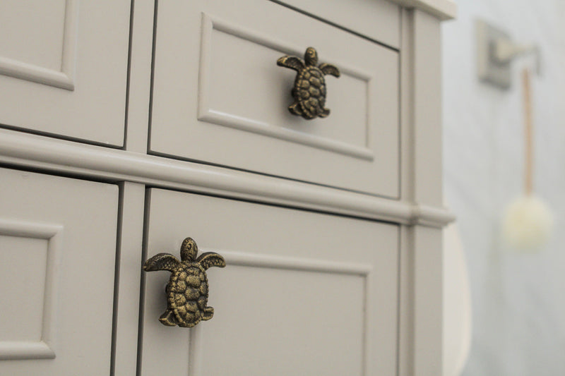 Bronze - Image 8 - Set of 12 Bronze Finish Cast Iron Sea Turtle Drawer Pulls Decorative Cabinet Door Knobs - 3 Inches Long -