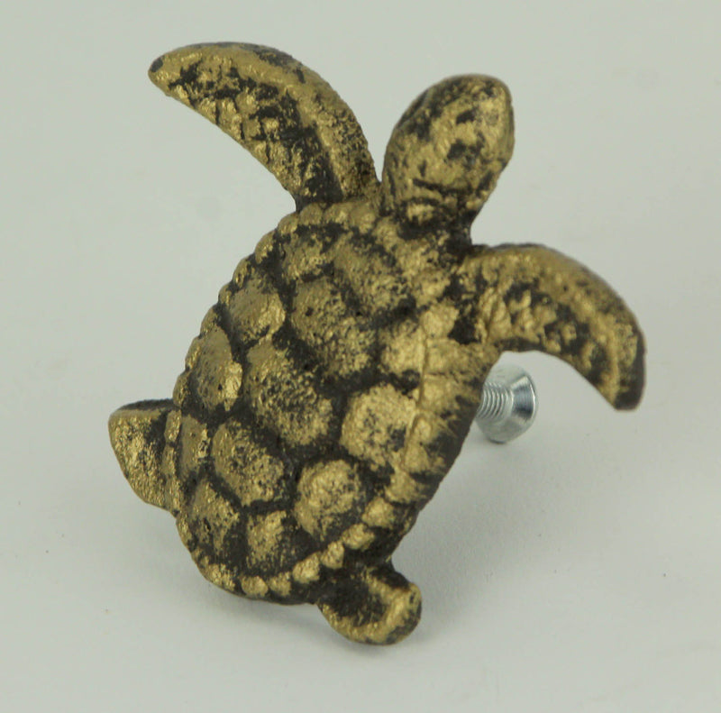 Bronze - Image 9 - Set of 12 Bronze Finish Cast Iron Sea Turtle Drawer Pulls Decorative Cabinet Door Knobs - 3 Inches Long -