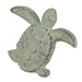 White - Image 1 - Set of 12 Distressed White Finish Cast Iron Sea Turtle Drawer Pulls for Decorative Coastal Cabinets and