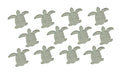 White - Image 1 - Set of 12 Distressed White Finish Cast Iron Sea Turtle Drawer Pulls for Decorative Coastal Cabinets and