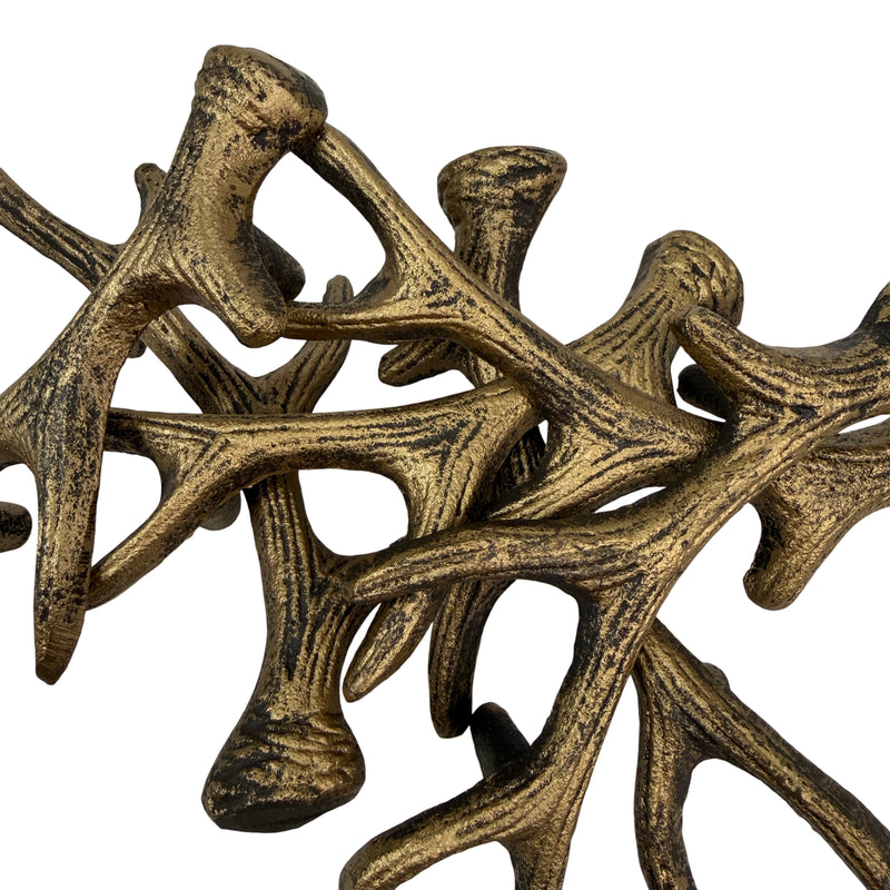 Set of 6 Deer Antler Drawer Pulls, 6.25 Inch Bronze Cast Iron Image 10