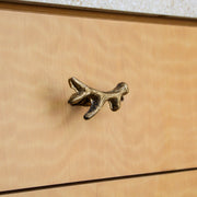 Set of 12 Bronze Finish Cast Iron Small Deer Antler Cabinet Handle Drawer Pulls - Rustic Wildlife-Inspired Hardware for