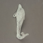 Set of 3 Vibrant Cast Iron Dolphin Shaped Wall Hooks for Coastal Charm and Organization in Your Home - Decorative Colorful