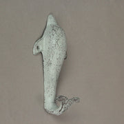 Set of 3 Vibrant Cast Iron Dolphin Shaped Wall Hooks for Coastal Charm and Organization in Your Home - Decorative Colorful