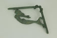 Green - Image 2 - Set of 2 Verdigris Green Cast Iron Swimming Mermaid Wall Shelf Brackets - Easy Install - 7 Inches Long -