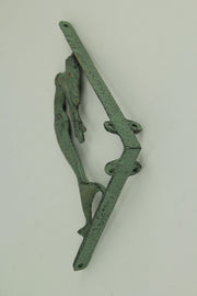 Green - Image 3 - Set of 2 Mermaid Shelf Brackets, 7 Inch Cast Iron, Green
