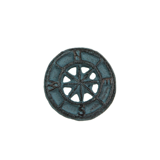 Light Blue - Image 1 - Set of 12 Light Blue Cast Iron Nautical Compass Rose Drawer Pulls: Functional and Stylish Hardware