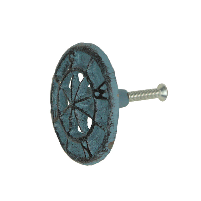 Light Blue - Image 7 - Set of 12 Light Blue Cast Iron Nautical Compass Rose Drawer Pulls: Functional and Stylish Hardware