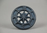 Blue - Image 2 - Set of 12 Dark Blue Cast Iron Cabinet Hardware Knobs: Nautical Compass Rose Drawer Pulls, Each 2.25 Inches