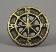 Bronze - Image 4 - Set of 12 Aged Bronze Compass Rose Drawer Pulls - Cast Iron Cabinet Hardware Knobs for Rustic Home Decor -