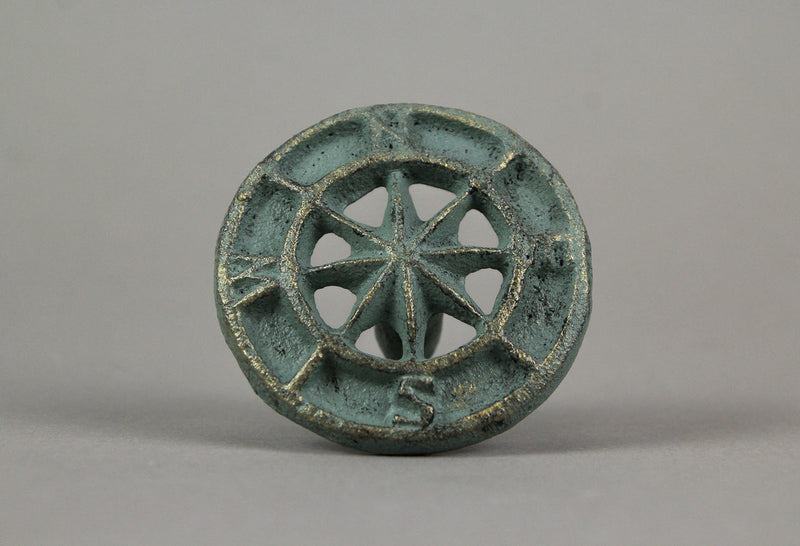 Green - Image 4 - Set of 12 Verdigris Green Cast Iron Nautical Compass Rose Drawer Pull Knobs Cabinet Hardware Handles Room