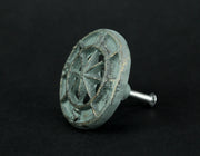 Green - Image 5 - Set of 12 Verdigris Green Cast Iron Nautical Compass Rose Drawer Pull Knobs Cabinet Hardware Handles Room