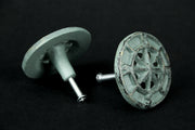 Green - Image 7 - Set of 12 Verdigris Green Cast Iron Nautical Compass Rose Drawer Pull Knobs Cabinet Hardware Handles Room