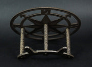 Bronze Finish Cast Iron Nautical Compass Rose Decorative Wall Mounted Garden Hose Hanger - Easy to Install - Coastal Outdoor