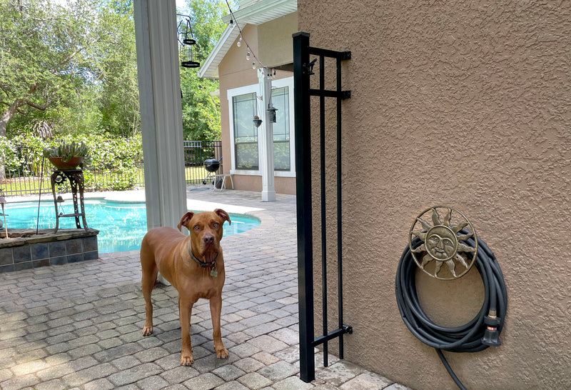 Bronze - Image 4 - Bronze Finish Cast Iron Sun Face Garden Hose Holder - 12 Inches in Diameter - Decorative Wall-Mounted