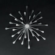 Silver - Image 7 - Set of 3 Metal Starburst Wall Sculptures - Silver Finish, Durable & Elegant Home Decor,12", 9", 6"