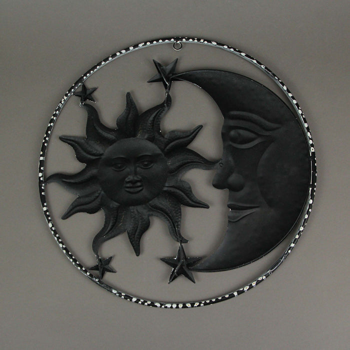 Moon Left - Image 3 - Rustic White Metal Sun, Moon & Stars Wall Art - Celestial Hanging Decor for Indoor and Outdoor Spaces -