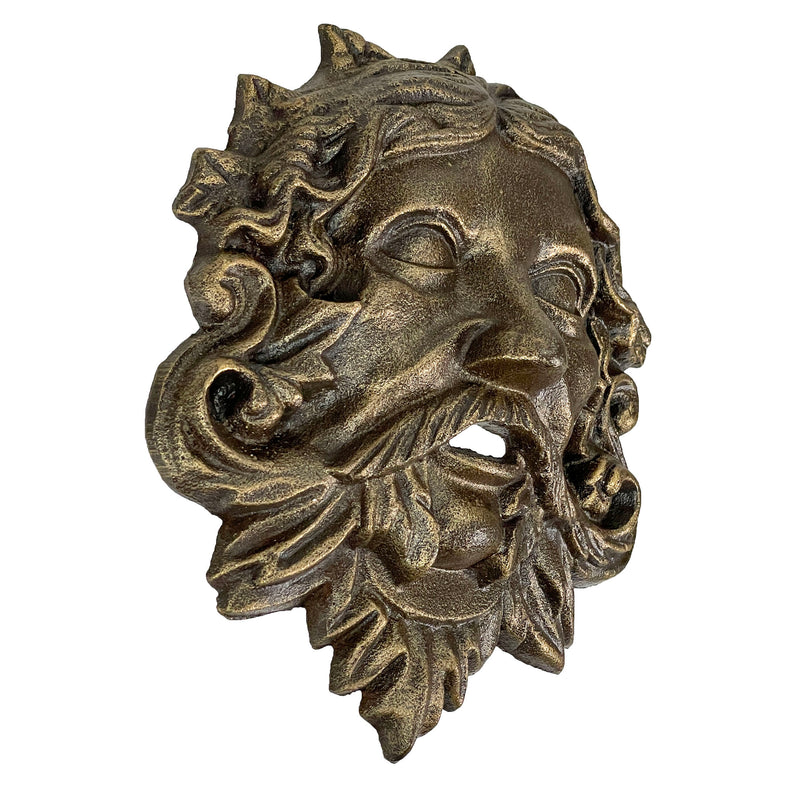 Bronze - Image 2 - Cast Iron Celtic Green Man Wall Décor Art Hanging - Bronze Finish - Symbol of Nature's Rebirth and Growth