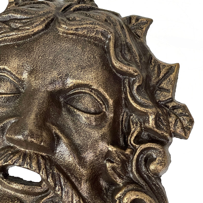 Bronze - Image 3 - Cast Iron Celtic Green Man Wall Décor Art Hanging - Bronze Finish - Symbol of Nature's Rebirth and Growth