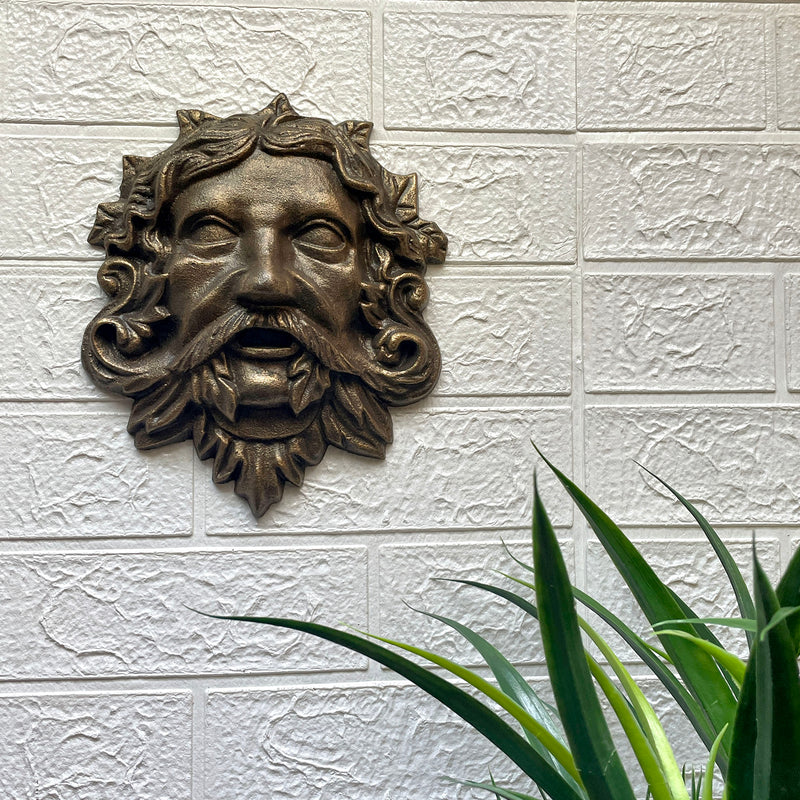 Bronze - Image 4 - Cast Iron Celtic Green Man Wall Décor Art Hanging - Bronze Finish - Symbol of Nature's Rebirth and Growth