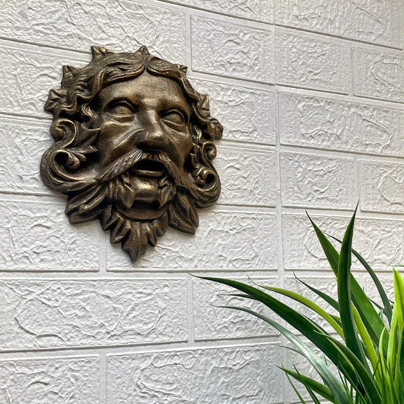 Bronze - Image 6 - Cast Iron Celtic Green Man Wall Décor Art Hanging - Bronze Finish - Symbol of Nature's Rebirth and Growth