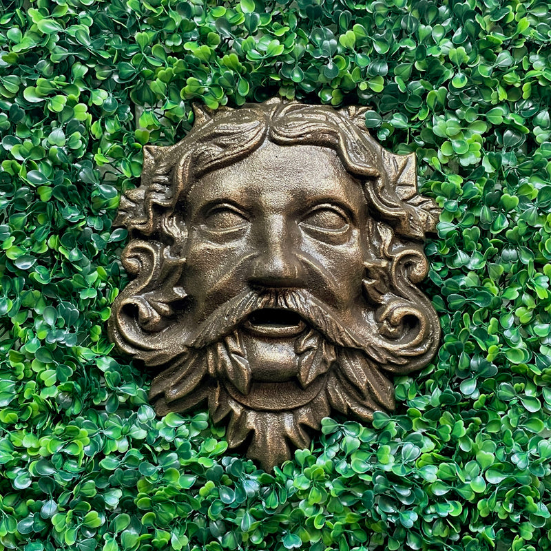 Bronze - Image 7 - Cast Iron Celtic Green Man Wall Décor Art Hanging - Bronze Finish - Symbol of Nature's Rebirth and Growth