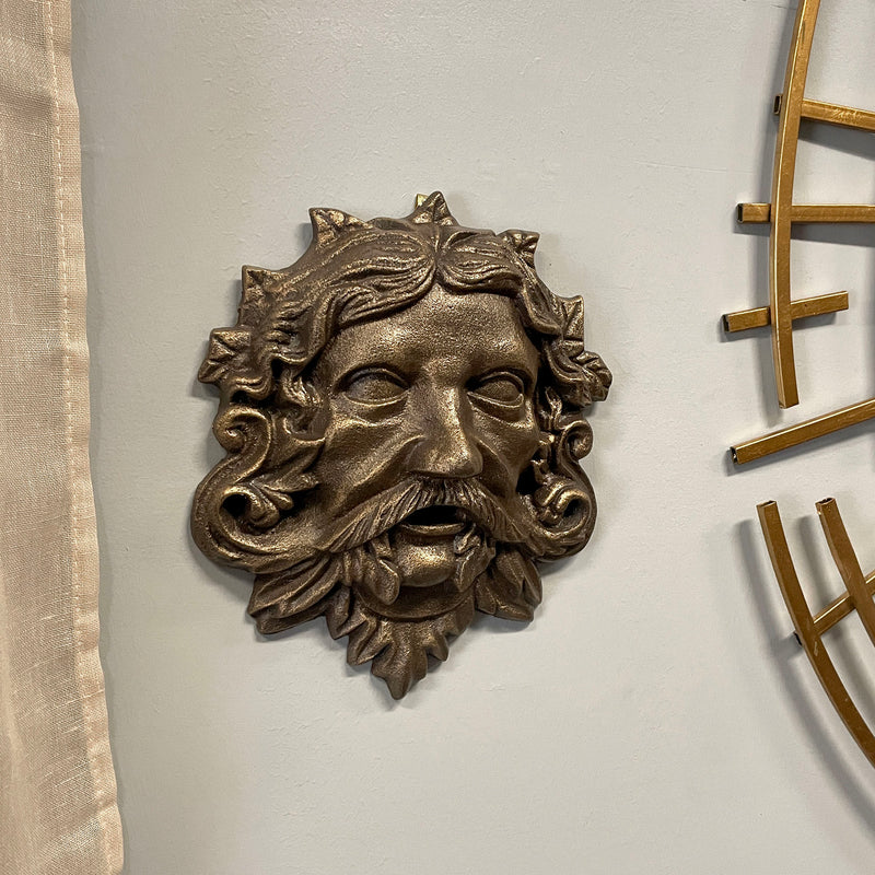 Bronze - Image 8 - Cast Iron Celtic Green Man Wall Décor Art Hanging - Bronze Finish - Symbol of Nature's Rebirth and Growth