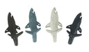 Nautical - Image 1 - Set of 4 Cast Iron Shark Tail Wall Hooks Decorative Nautical Beach Bathroom Towel Or Coat Hanging Decor