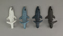 Nautical - Image 3 - Set of 4 Cast Iron Shark Tail Wall Hooks Decorative Nautical Beach Bathroom Towel Or Coat Hanging Decor