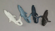 Nautical - Image 7 - Set of 4 Cast Iron Shark Tail Wall Hooks - Nautical Beach-Themed Bathroom Towel and Coat Hanging Decor -