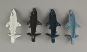Nautical - Image 8 - Set of 4 Cast Iron Shark Tail Wall Hooks - Nautical Beach-Themed Bathroom Towel and Coat Hanging Decor -