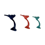 Zeckos Set of 3 Cast Iron Whale Tail Wall Hooks, 5 Inch Coastal Nautical Image 3