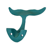 Zeckos Set of 3 Cast Iron Whale Tail Wall Hooks, 5 Inch Coastal Nautical Image 7