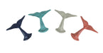 Multicolored - Image 1 - Set of 4 Cast Iron Whale Tail Wall Hooks Nautical Decorative Towel or Coat Hanging Beach House