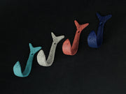 Coastal Coral - Image 10 - Set of 4 Cast Iron Flipping Fish Wall Hooks 4 Inches Long– Easy to Hang - Coastal Decor Perfection