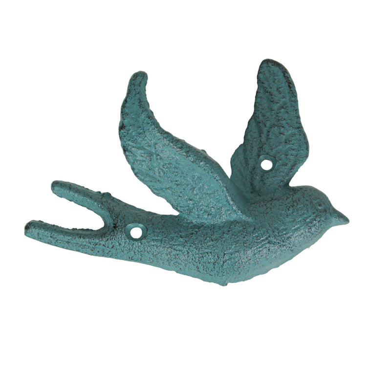 Coral - Image 6 - Charming Set of 5 Coastal Coral Color Cast Iron Flying Birds Wall Sculptures: Rustic Country Decorative