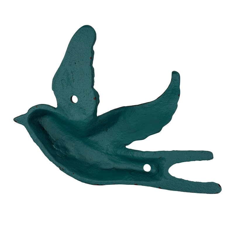 Coral - Image 3 - Set of 5 Flying Bird Wall Sculptures, Coastal Coral Cast Iron, 5.25 Inch