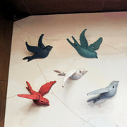 Coral - Image 4 - Set of 5 Flying Bird Wall Sculptures, Coastal Coral Cast Iron, 5.25 Inch