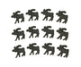 12 - Image 1 - Set of 12 Rustic Brown Cast Iron Moose Drawer Pulls - Perfect for Cabinets and Knobs in Western or