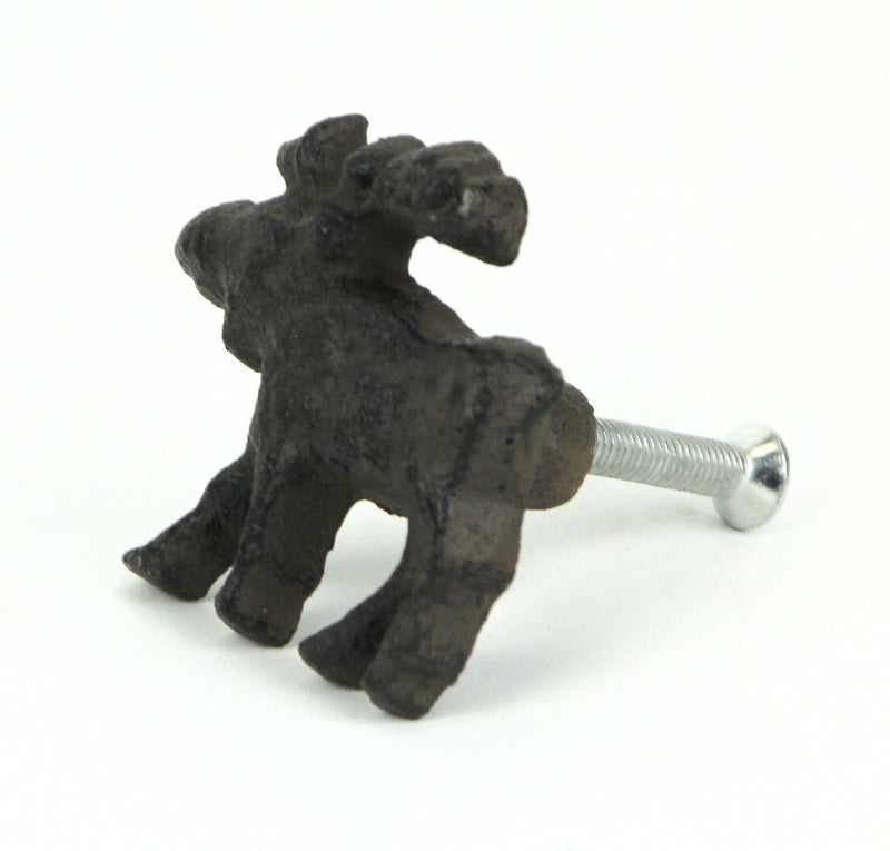 12 - Image 3 - Set of 12 Rustic Brown Cast Iron Moose Drawer Pulls - Perfect for Cabinets and Knobs in Western or