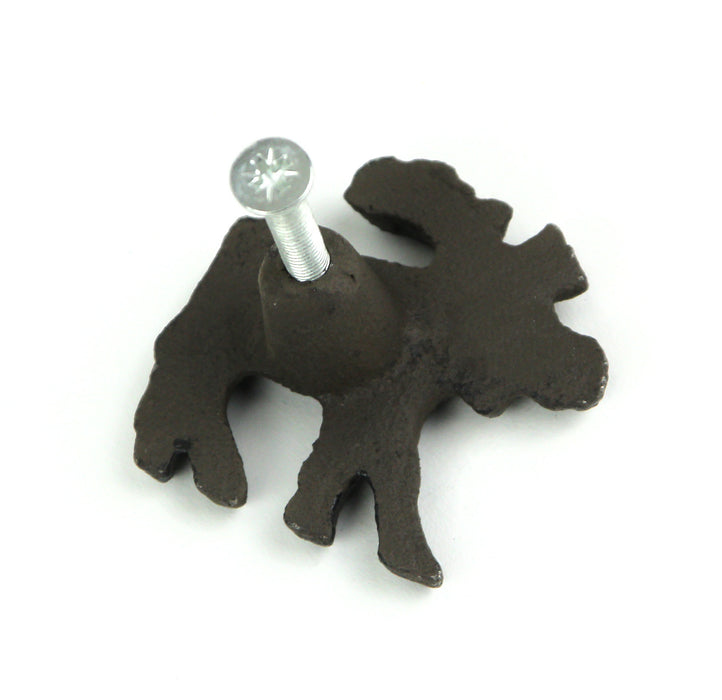 12 - Image 4 - Set of 12 Rustic Brown Cast Iron Moose Drawer Pulls - Perfect for Cabinets and Knobs in Western or