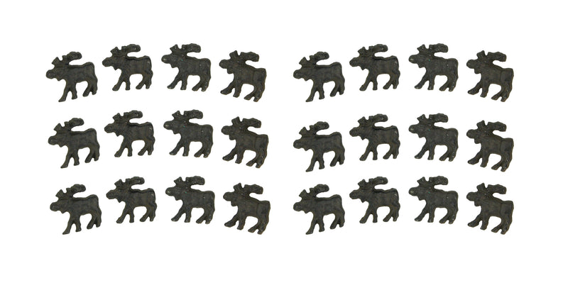 24 - Image 1 - Set of 24 Rustic Brown Cast Iron Moose Drawer Pulls and Cabinet Knobs - Each 2 Inches Long - Perfect for