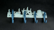Enchanting Blue and White Cast Iron Seahorse Nautical Sea Life Decorative Wall Hook, Towel Hanger or Coat Rack - Perfect