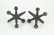Gray - Image 6 - Retro Matte Grey Cast Iron Giant Jack Decorative Bookends. Whimsical Table Sculptures or Functional Door