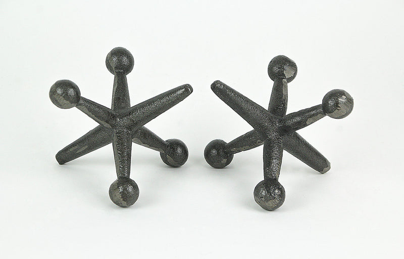 Gray - Image 6 - Retro Matte Grey Cast Iron Giant Jack Decorative Bookends. Whimsical Table Sculptures or Functional Door