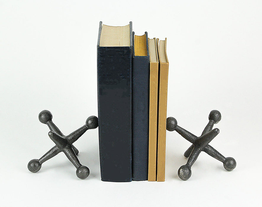 Gray - Image 7 - Retro Matte Grey Cast Iron Giant Jack Decorative Bookends. Whimsical Table Sculptures or Functional Door
