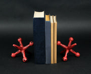 Red - Image 5 - Vintage-Inspired Red Enamel Finish Cast Iron Giant Toy Jack Bookends - Decorative Metal Sculptures for Home