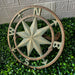 Cast Iron Nautical Compass Rose Wall Mounted Decorative Hanging Garden Hose Hanger - Verdigris Green Finish Hose Holder