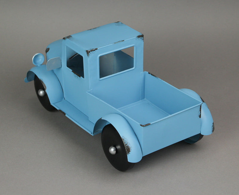 Light Blue - Image 4 - Rustic Light Blue Metal Antique Pickup Truck Planter - Charming Indoor/Outdoor Decor for Garden